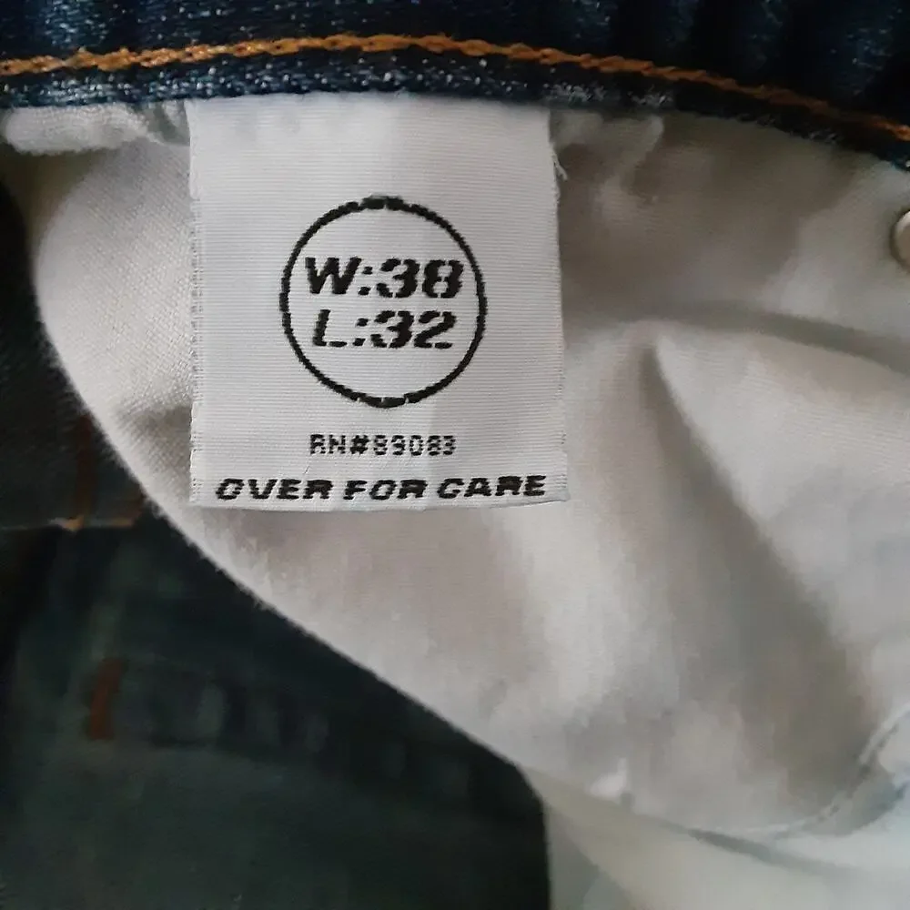 Mens The Original LEI Blue Denim Jeans Size 38x32 Distressed READ